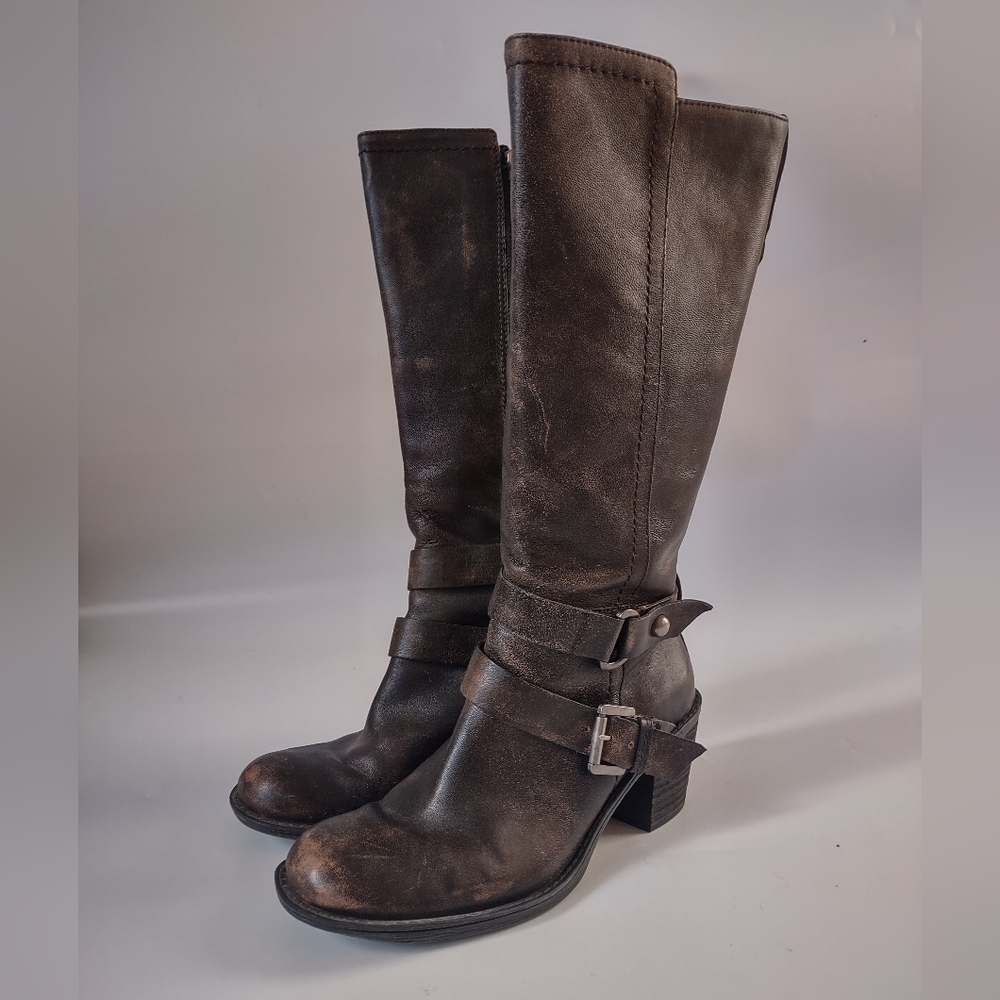 Sold on M Vintage 9 west tall dark brown boots 6.5 - Picture 1 of 9
